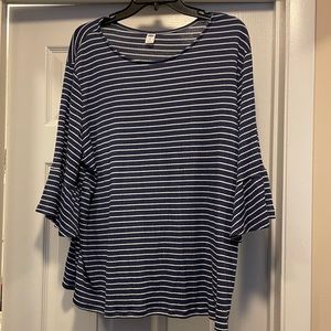 Navy striped top